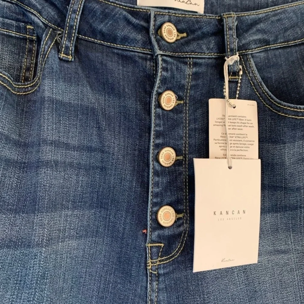 NWT KanCan high rise cuffed skinny button fly - Picture 2 of 6